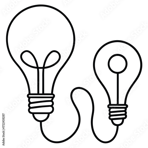 Creative Ideas Light Bulbs Connected Together