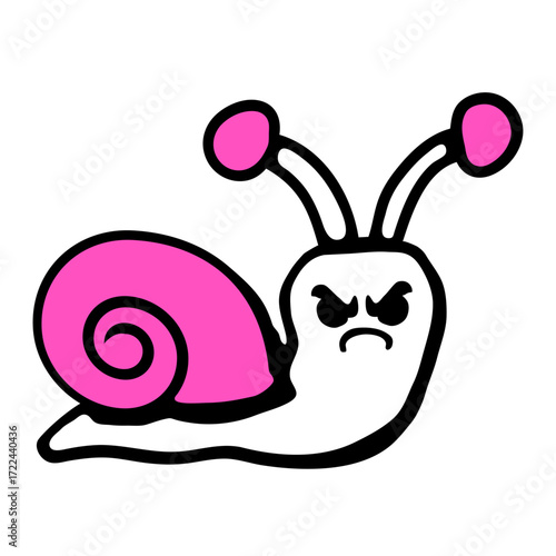 Snail angry furious evil unhappy annoyed funny fun