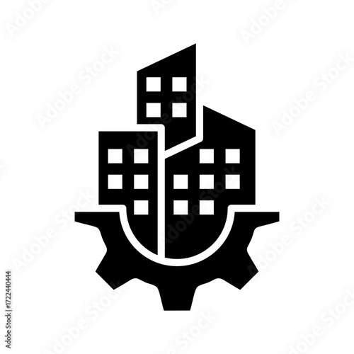 Construction Icon Vector Illustration Glyph Version