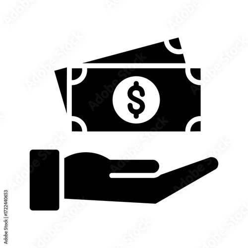 Loan Icon Vector Illustration Glyph Version