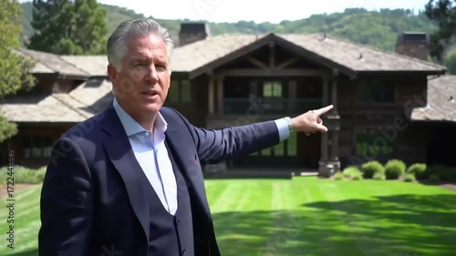 Wallpaper Mural Man presenting house exterior Torontodigital.ca