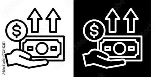 Commission  Icon Set White Style Collection