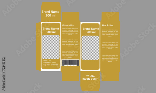 Oil Box Packaging Design Template 