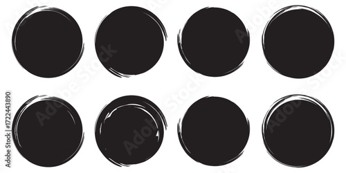 Brush sun rough. Yellow stamp watercolor sun. Rough brush paint. Grunge logo on white background. Yellow round circular shape. Abstract vector stamp element design. Summer watercolor circle stain bg