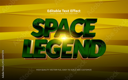 space legend editable text effect