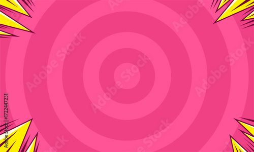 Comic abstract pink background with zoom effect