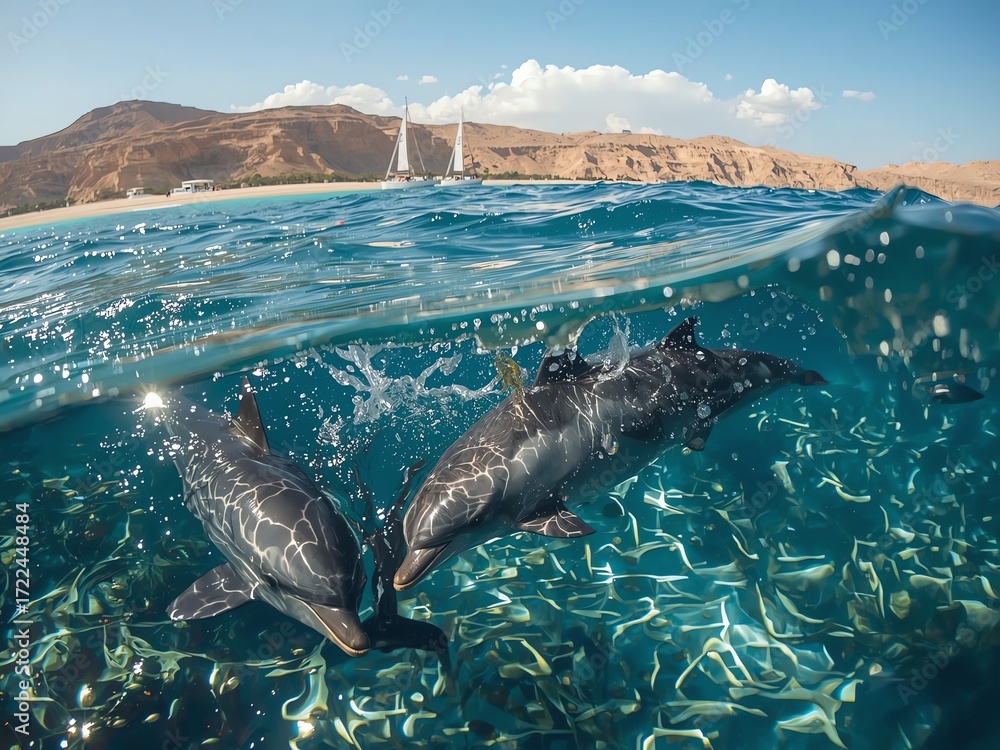 Fototapeta premium dolphin in the sea
