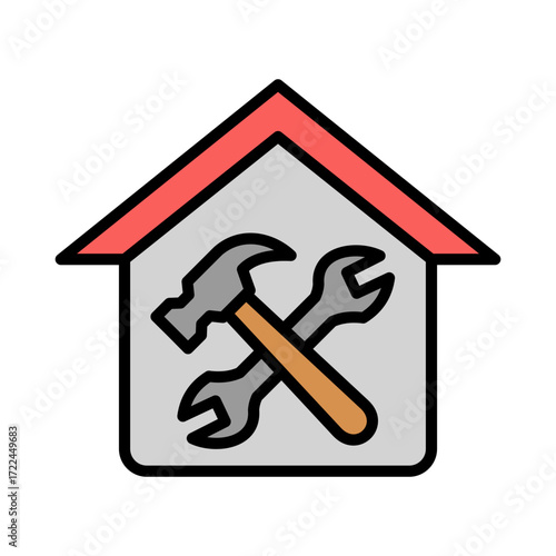 Renovation Icon Vector Illustration Color Version