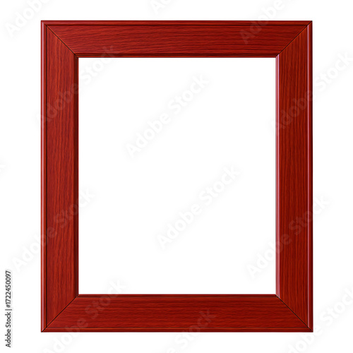 red wooden picture frame