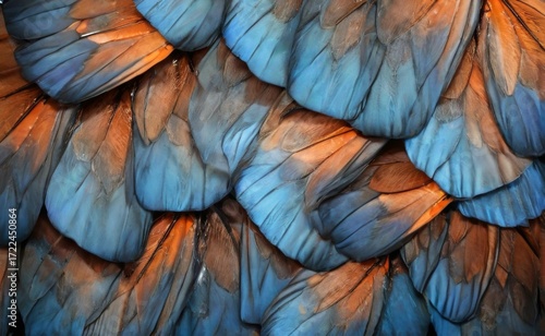 Wallpaper Mural Dreamy CloseUp of Scattered Butterfly Wings in Blue, Orange, Brown, Black  Texture, Depth, and Dimension  Ethereal Beauty Torontodigital.ca