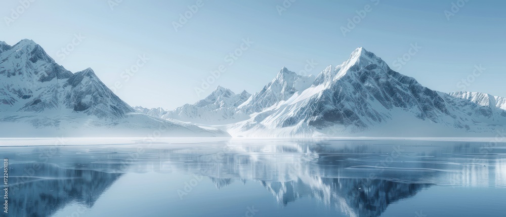 custom made wallpaper toronto digitalSnowy mountains reflecting on calm water