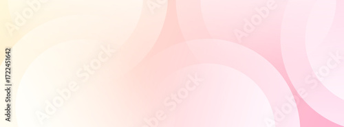 Elegant minimalist background design with a soft pink and yellow pastel gradient and translucent circular patterns for a modern aesthetic