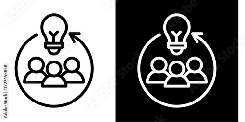 Advisory Board  Icon Set White Style Collection
