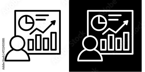 Data Analysis  Icon Set White Style Collection
