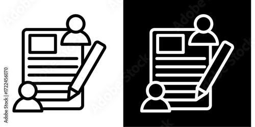 Client Brief  Icon Set White Style Collection
