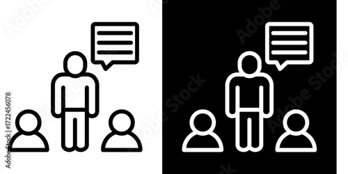 Expert Opinion  Icon Set White Style Collection
