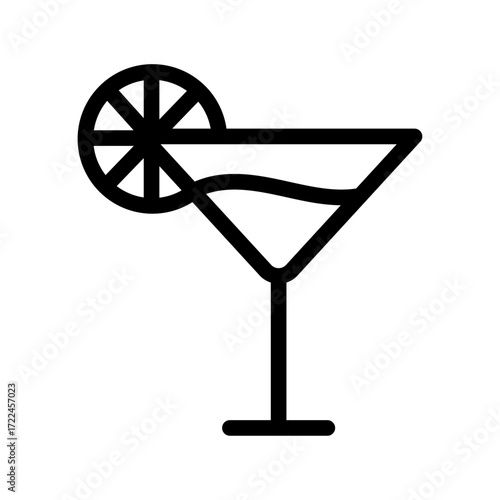 Cocktail Line Icon of Beverage Types Icon Set