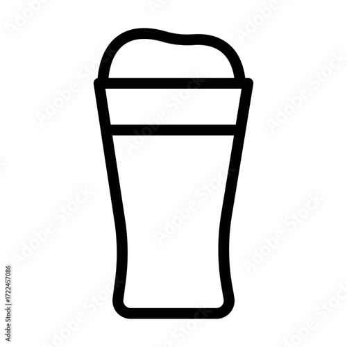 Milkshake Line Icon of Beverage Types Icon Set