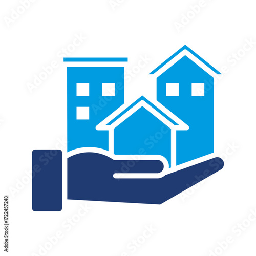 Asset Icon Vector Illustration Blue Version