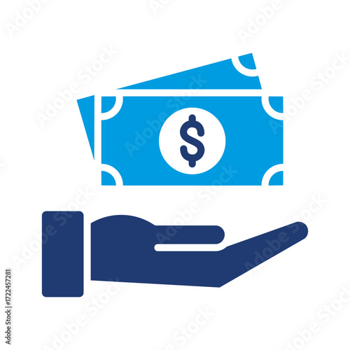 Loan Icon Vector Illustration Blue Version