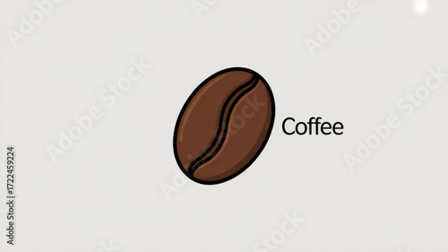Coffee bean illustration vector art for cafe menu design and coffee shop promotion and product marketing use