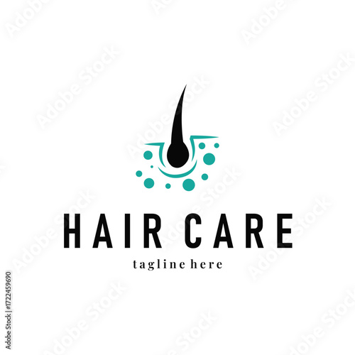 hair care logo design illustration beauty woman hair with care illustration symbol icon template design
