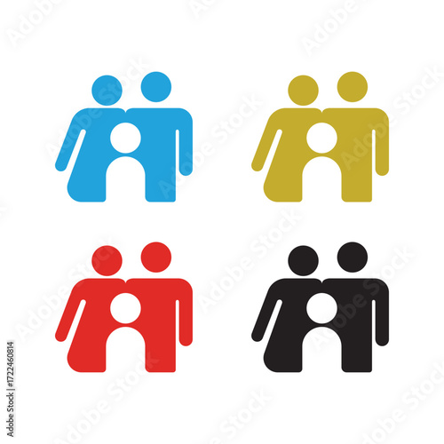 Family Logo Icon in White Artboard