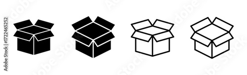Box icon set. box vector icon, package, parcel