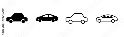 Car icon set. car vector icon. small sedan