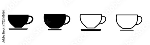 Coffee cup icon set. cup a coffee icon vector.