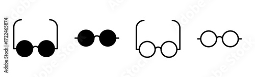 Glasses icon set. Glasses vector icon