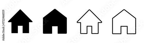 House icon set. Home icon vector