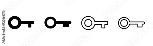 Key icon set. Key vector icon. Key symbol
