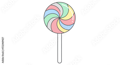 colorful lollipop isolated on white