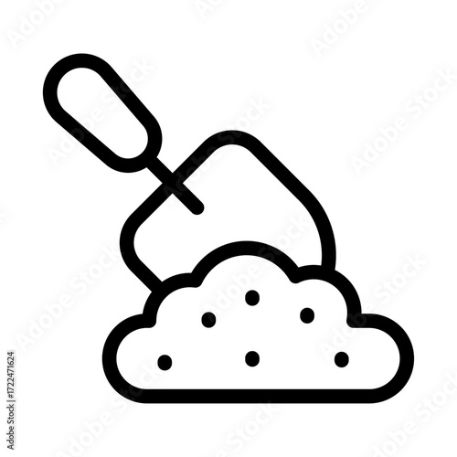 Digging Soil Line Icon of Soil Management Icon Set