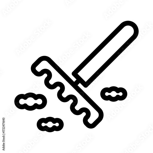 Raking Soil Line Icon of Soil Management Icon Set