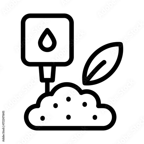 Fertilizing Soil Line Icon of Soil Management Icon Set
