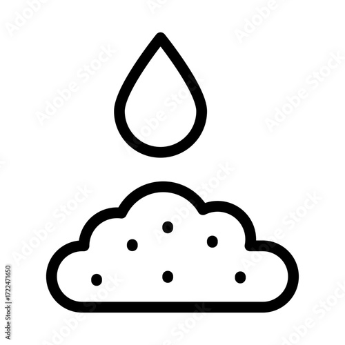 Watering Soil Line Icon of Soil Management Icon Set