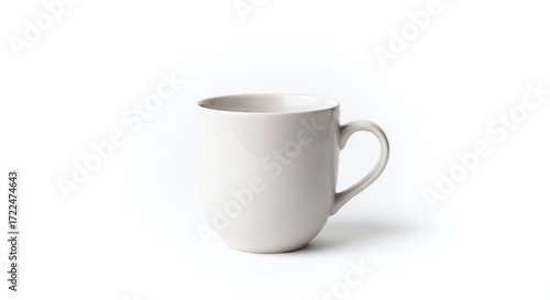 White Ceramic Mug Isolated on White Background