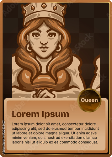 Queen Chess Piece Graphic Symbol of Strategy and Power