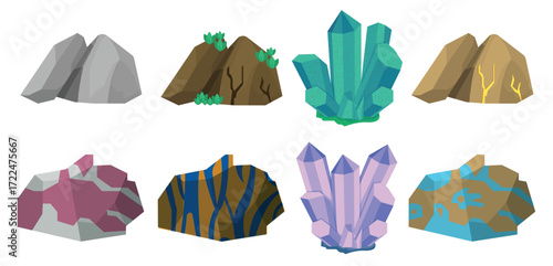 cavern element vector collections vector illustration