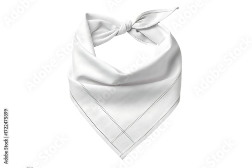 White bandana mockup blank kerchief design editable presentation layout