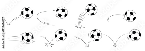 doodle sport soccer football ball trajectory bounce