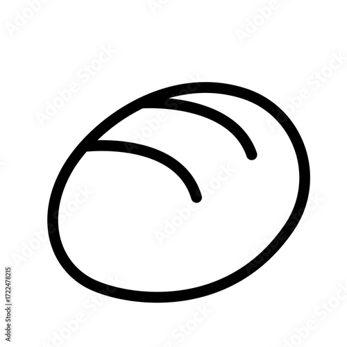 Bread Roll Line Icon of Side Dishes Icon Set