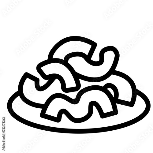 Pasta Side Line Icon of Side Dishes Icon Set