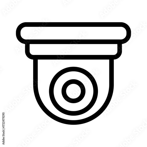 Dome Camera Line Icon of Security Cameras Icon Set