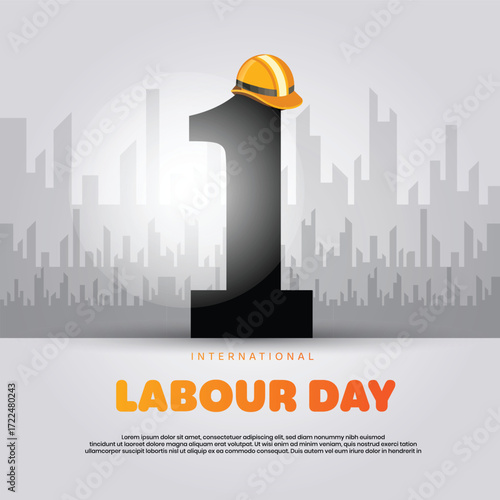 happy Labour day or international workers day. Modern labour day and may day celebration design. 