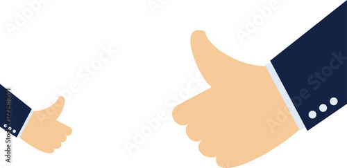 Ok sign hand finger agreement gesture approval concept. Vector flat graphic design

