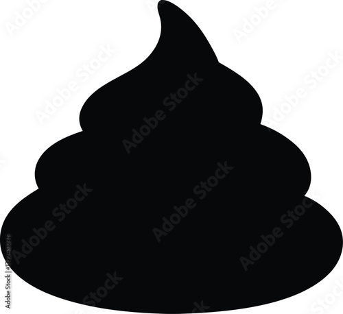 poop silhouette vector, waste feces illustration
