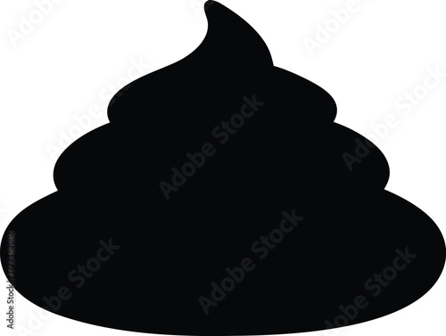 poop silhouette vector, waste feces illustration
